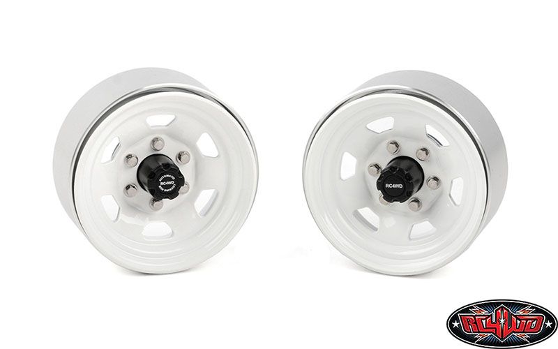 RC4WD 1.7" Stamped Steel Beadlock SR5 Wheels (White/Black) (4)