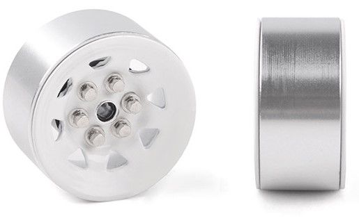 RC4WD 0.7" Stamped Steel Stock Beadlock Wheels (White) (4) - Click Image to Close