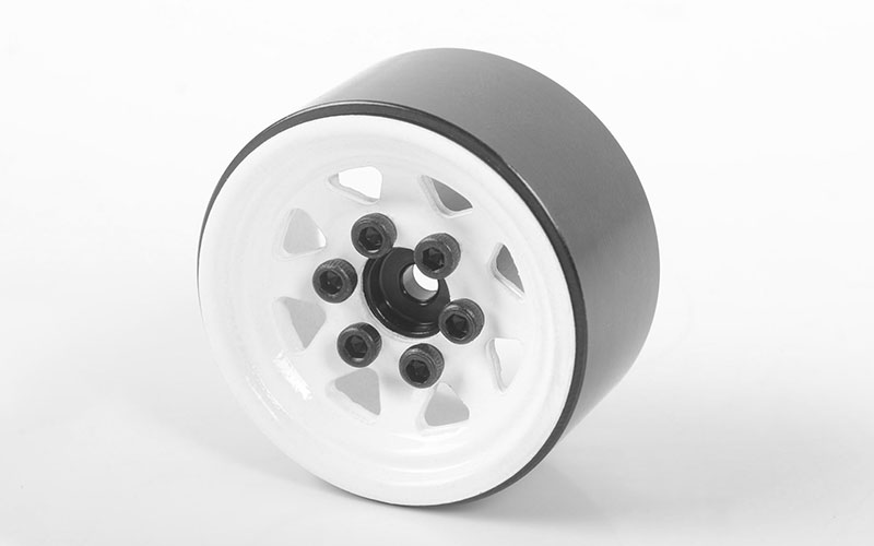 RC4WD 1.0" Stamped Steel Stock Beadlock Wheels (White) (4)