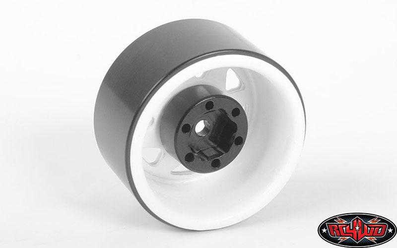 RC4WD 1.0" Stamped Steel Stock Beadlock Wheels (White) (4) - Click Image to Close