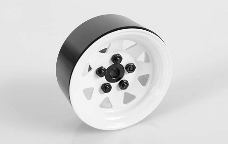 RC4WD 1.9" 5 Lug Wagon Steel Stamped Beadlock Wheels (White) (4) - Click Image to Close