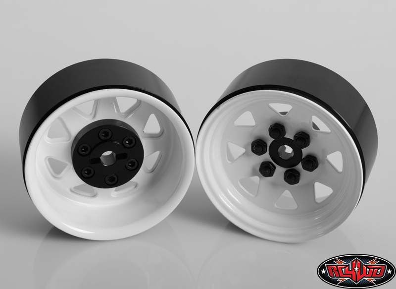 RC4WD 1.9" 6 Lug Wagon Steel Stamped Beadlock Wheels (White) (4) - Click Image to Close