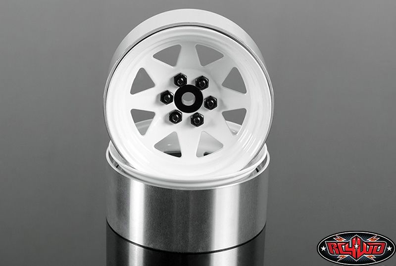 RC4WD 2.2" 6 Lug Wagon Steel Stamped Beadlock Wheels (White) (4) - Click Image to Close