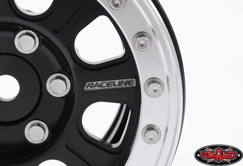 RC4WD 1.9" Raceline Monster Beadlock Wheels (Black/Silver) (4)