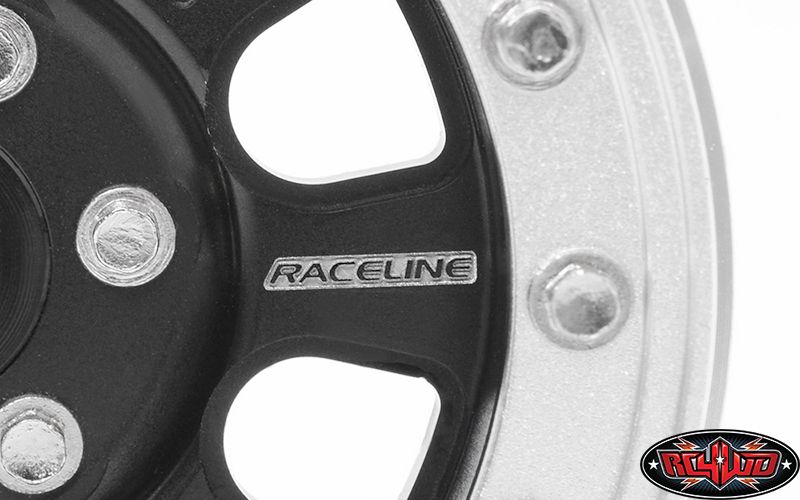 RC4WD 2.2" Raceline Monster Beadlock Wheels (Black/Silver) (4) - Click Image to Close