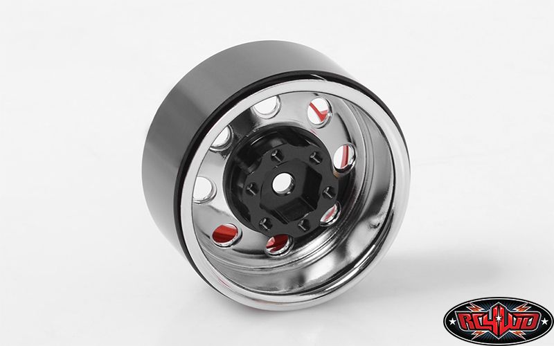 RC4WD 1.7" TRO Stamped Steel Beadlock Wheels (Red/Chrome) (4) - Click Image to Close