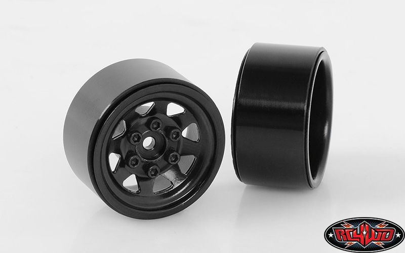 RC4WD 1.0" Stamped Steel Stock Beadlock Wheels (Black) (4) - Click Image to Close