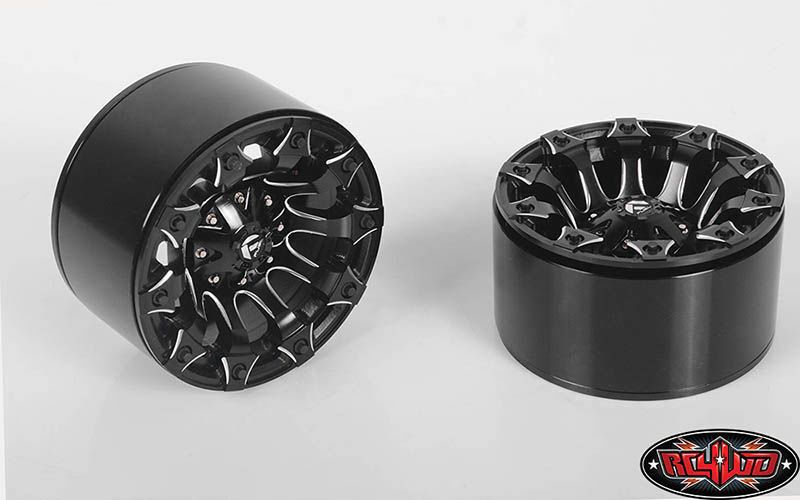 RC4WD 2.2" Fuel Offroad Battle Axe Beadlock Wheels (Black) (4) - Click Image to Close