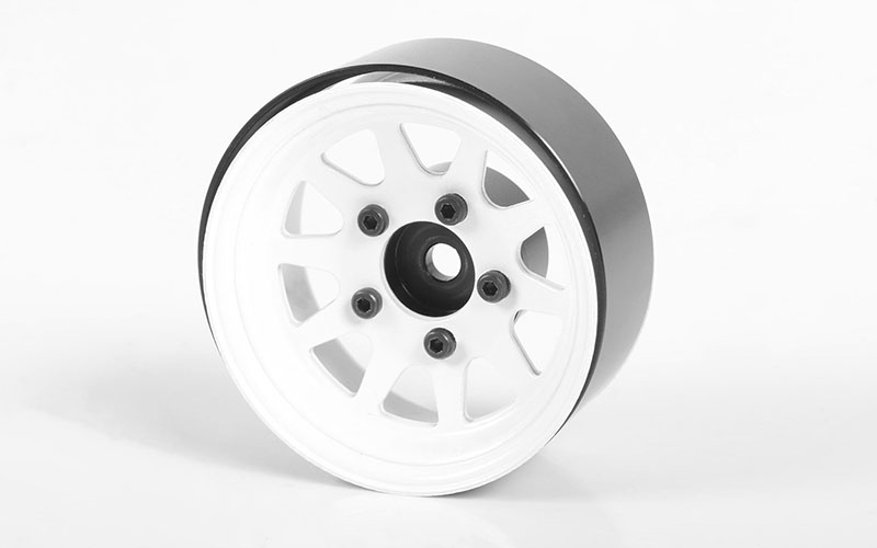 RC4WD 1.55" OEM Stamped Steel Beadlock Wheels (White) (4) - Click Image to Close