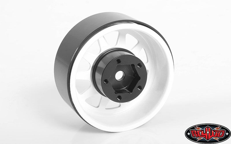 RC4WD 1.55" OEM Stamped Steel Beadlock Wheels (White) (4) - Click Image to Close