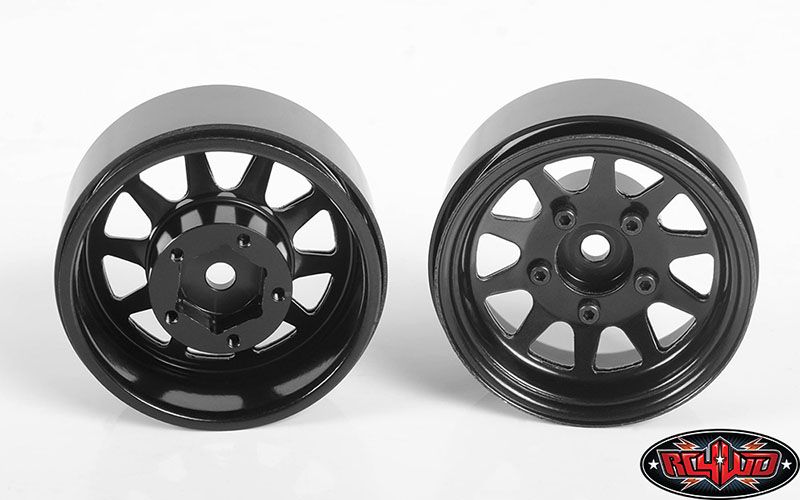RC4WD 1.55" OEM Stamped Steel Beadlock Wheels (Black) (4) - Click Image to Close