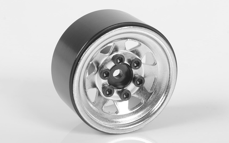 RC4WD 1.0" Stamped Steel Stock Beadlock Wheels (Chrome) (4) - Click Image to Close