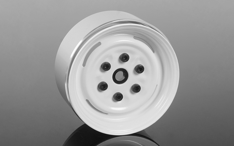 RC4WD 1.55" Vintage Yota 6 Lug Steel Beadlock Wheels (White) (4)