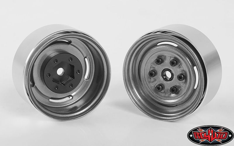RC4WD 1.55" Vintage Yota 6 Lug Steel Beadlock Wheels (Clear) (4) - Click Image to Close