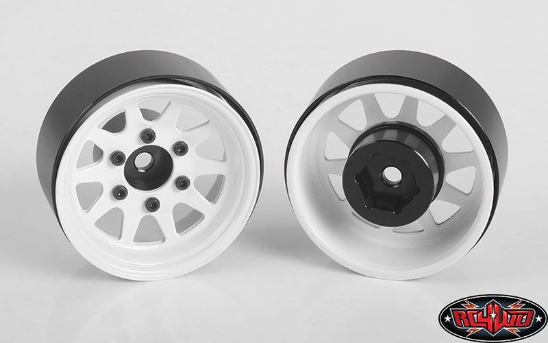 RC4WD 1.55" OEM 6-Lug Stamped Steel Beadlock Wheels (White) (4) - Click Image to Close