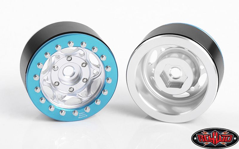 RC4WD 1.55" Walker Evans 501 Legend Beadlock Wheels(Slvr/Blu)(4)