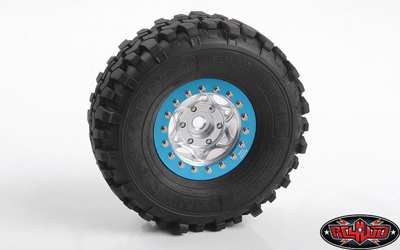 RC4WD 1.55" Walker Evans 501 Legend Beadlock Wheels(Slvr/Blu)(4)