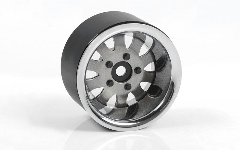 RC4WD 1.9" 5 Lug Steel Wheels With Beauty Ring (Silver) (4) - Click Image to Close