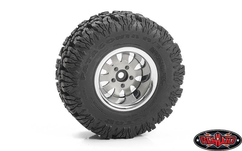 RC4WD 1.9" 5 Lug Steel Wheels With Beauty Ring (Silver) (4) - Click Image to Close