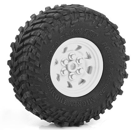 RC4WD 0.7" OEM Plastic Beadlock Wheels (White) (4) - Click Image to Close