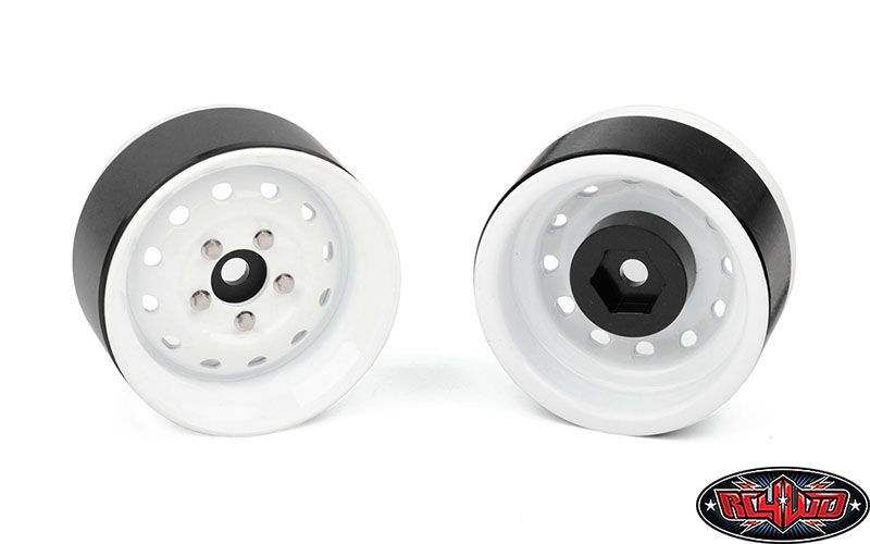 RC4WD Heritage Edition Stamped Steel 1.9 Wheels (White) (4)