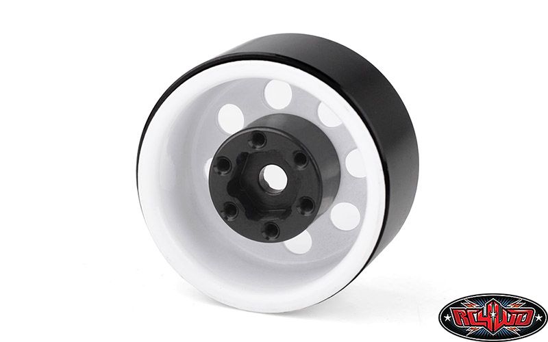 RC4WD 1.0" Pro8 Stamped Steel Beadlock Wheels (White) (4) - Click Image to Close