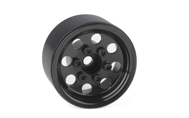 RC4WD 1.0" Pro8 Stamped Steel Beadlock Wheels (Black) (4) - Click Image to Close