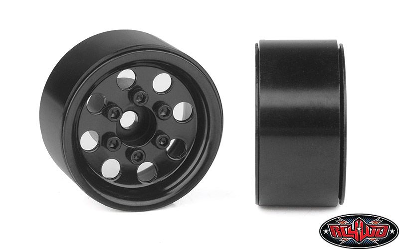 RC4WD 1.0" Pro8 Stamped Steel Beadlock Wheels (Black) (4) - Click Image to Close