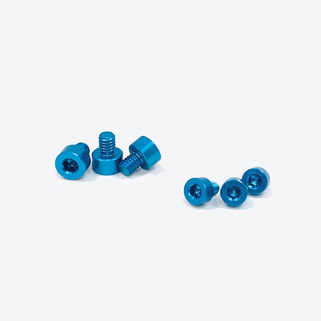 Trinity X-Factor Aluminum Screw Kit Blue 3ea 5mm, 6mm (6)