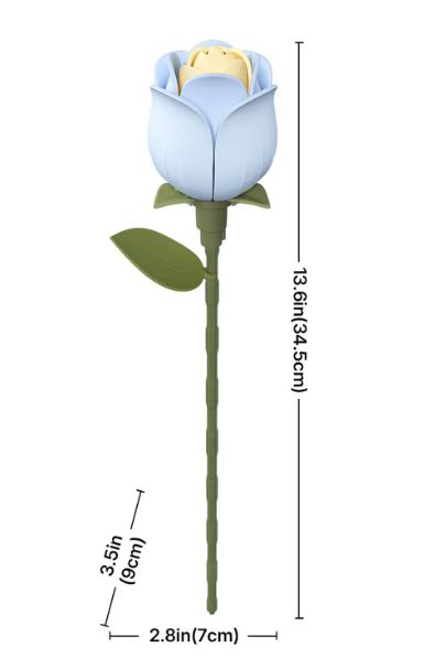 Rowood DIY Blue Rose 3D Wooden Puzzle