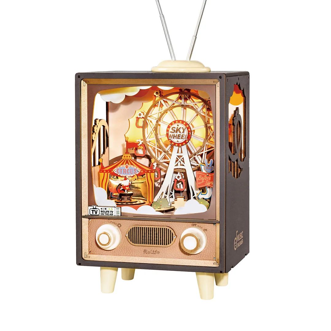Rolife Sunset Carnival DIY Music Box 3D Wooden Puzzle