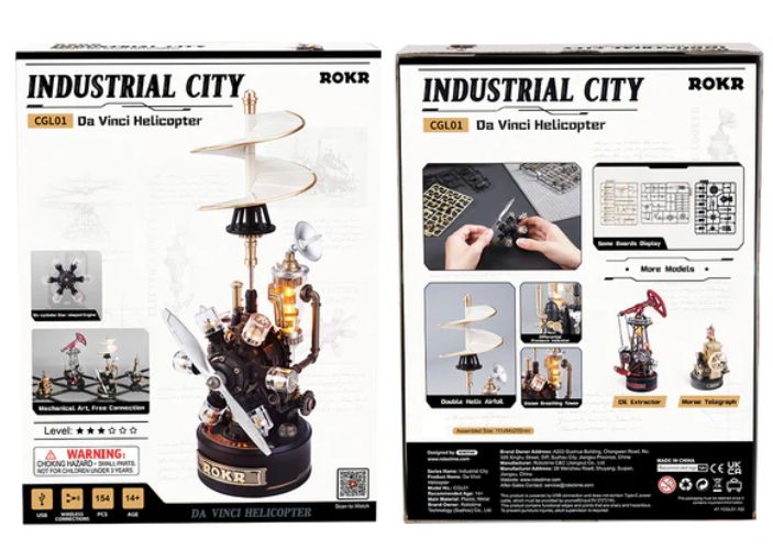 ROKR Da Vinci Helicopter DIY Mechanical 3D Puzzle