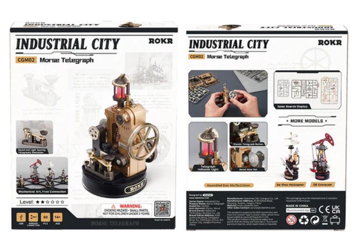 ROKR Morse Telegraph DIY Model Kit