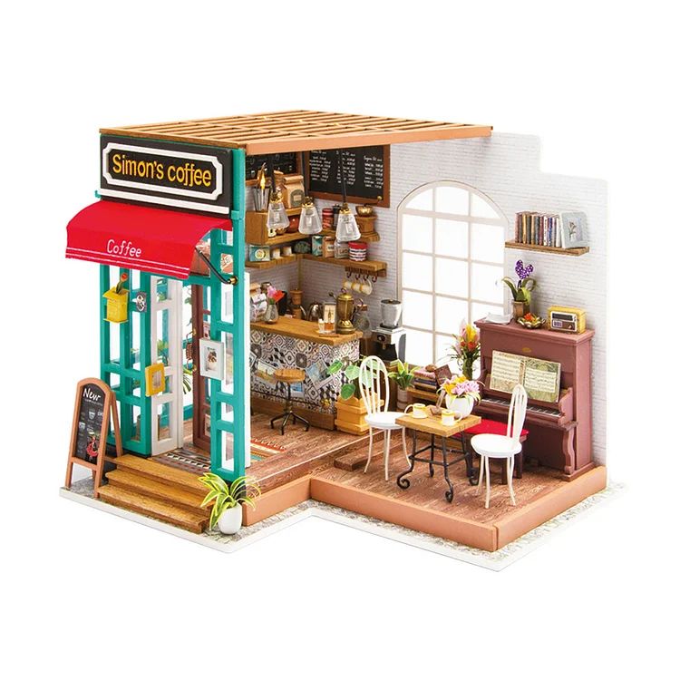 Rolife Simon's Coffee Shop DIY Miniature Dollhouse Kit