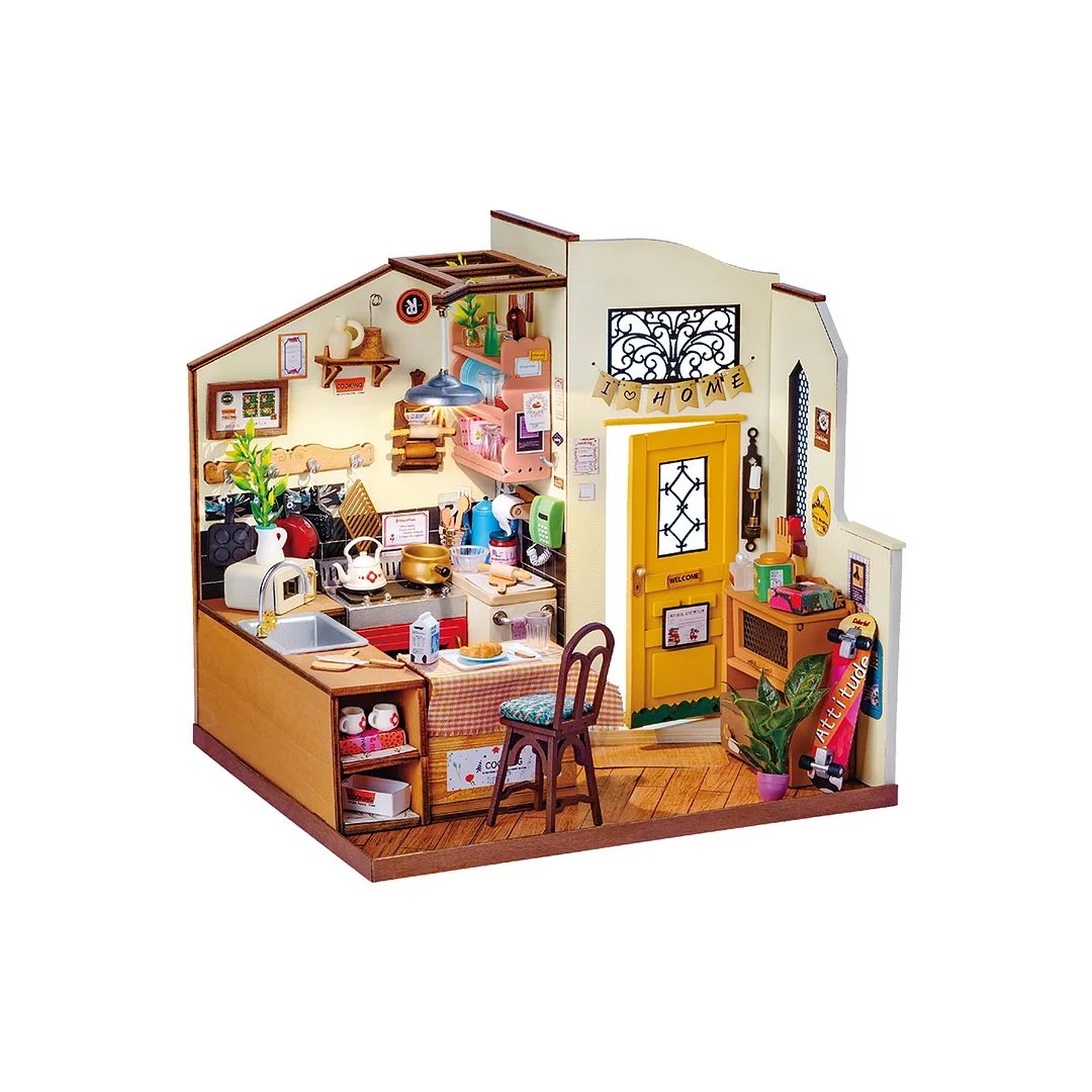 Rolife Cozy Kitchen DIY Miniature House Kit - Click Image to Close