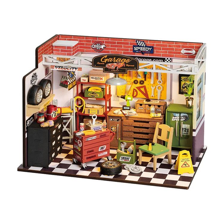 Rolife Garage Workshop DIY Miniature House Kit