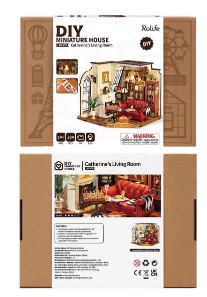 Rolife Catherine's Living Room DIY Miniature House Kit