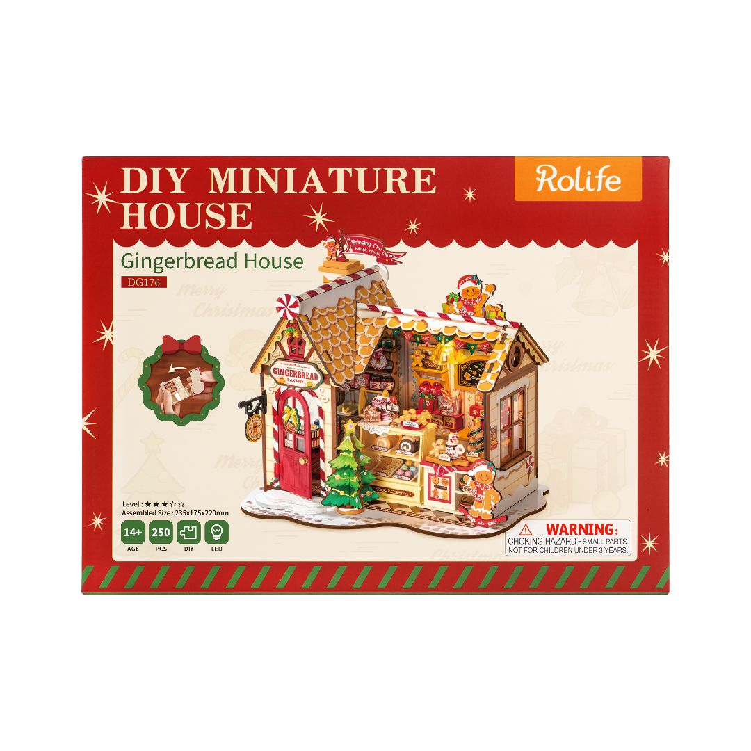 Rolife Gingerbread House DIY Miniature House Kit