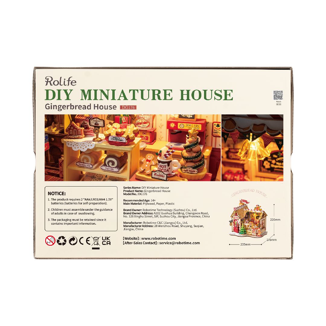 Rolife Gingerbread House DIY Miniature House Kit