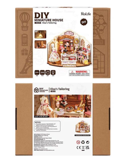 Rolife Elsa's Tailoring DIY Miniature House Kit