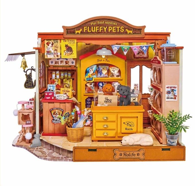 Rolife Fluffy Friends Store DIY Plastic Minature House