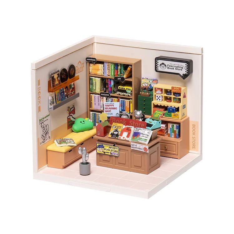 Rolife Super Creator Fascinating Book Store Plastic House Kit