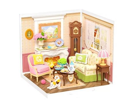 Rolife Holiday Tea Time Plastic DIY Miniature House Kit