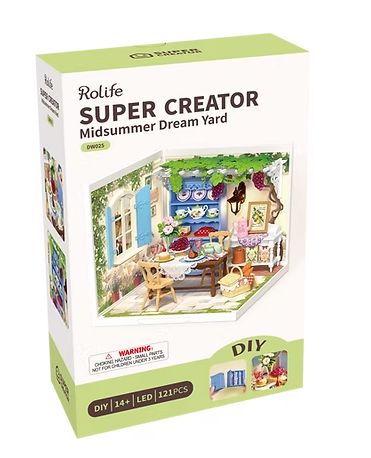 Rolife Midsummer Dream Yard Plastic DIY Miniature House Kit