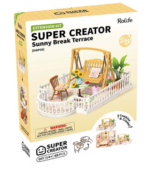 Rolife Sunny Break Terrace DIY Plastic Miniature House