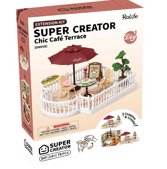 Rolife Chic Café Terrace DIY Plastic Miniature House