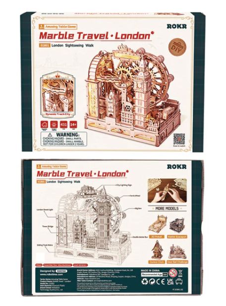 ROKR Marble Travel, London 3D Wooden Puzzle