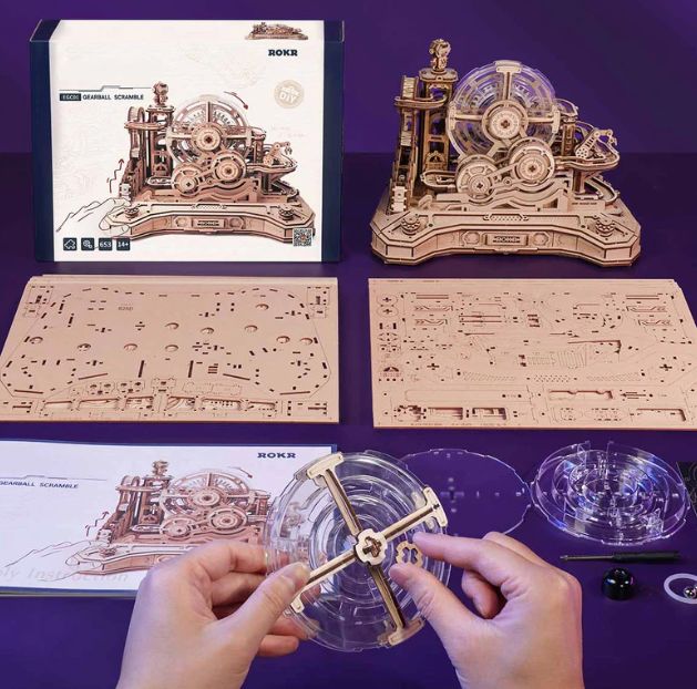 ROKR Gearball Scramble 3D Wooden Puzzle