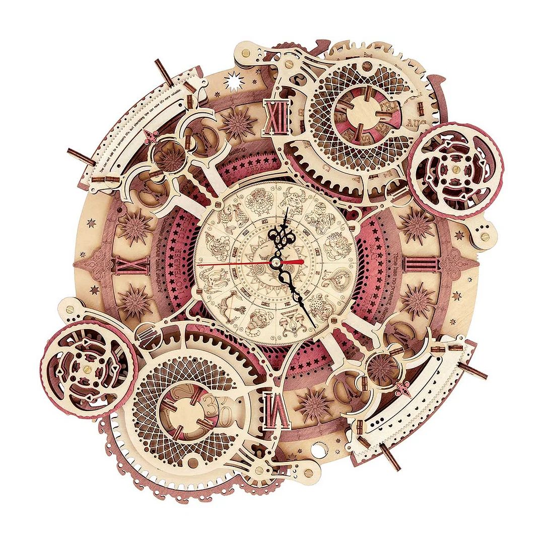 ROKR Zodiac Wall Clock Mechanical Time Art Engine