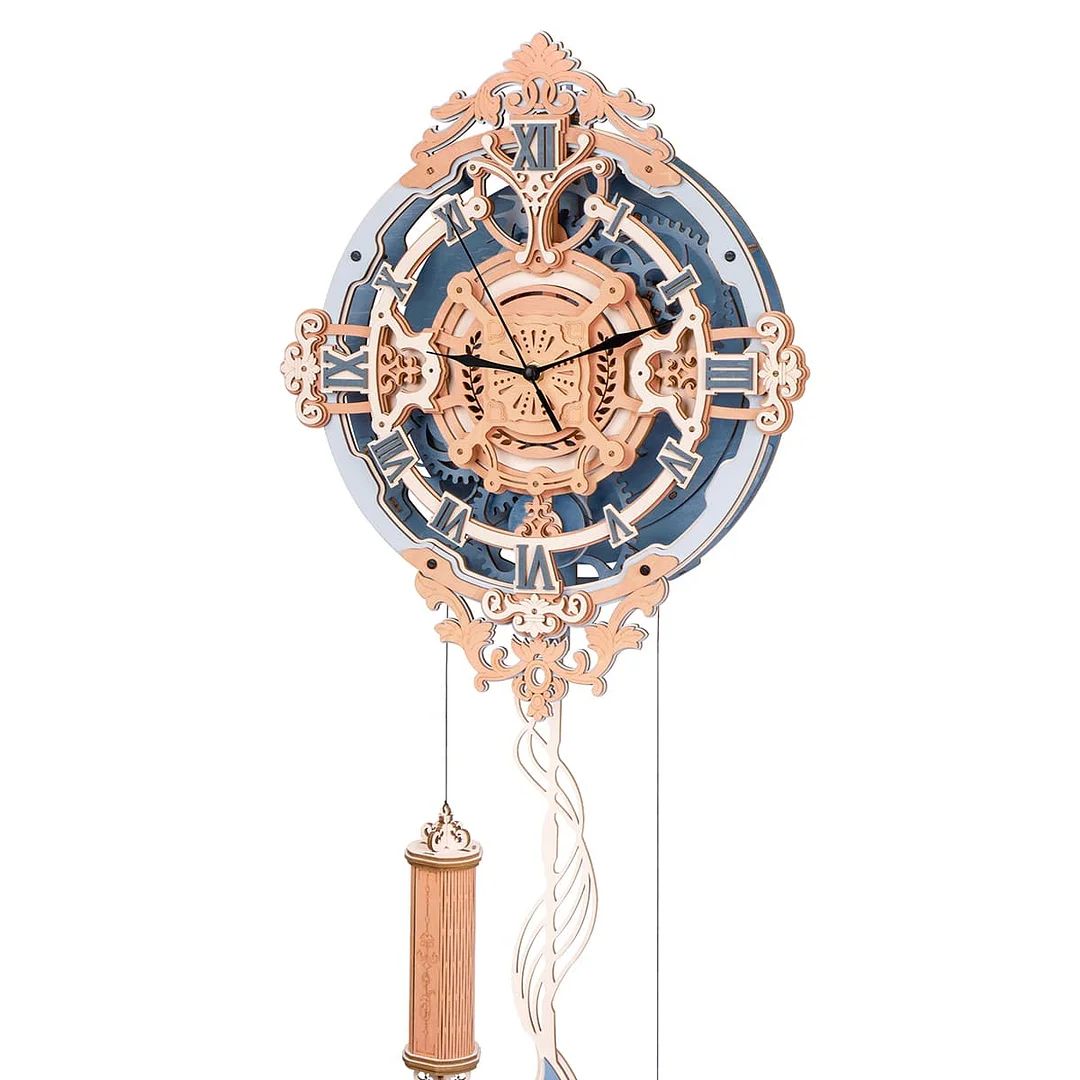 ROKR Romantic Note Wall Clock Mechanical Gear 3D Wooden Puzzle